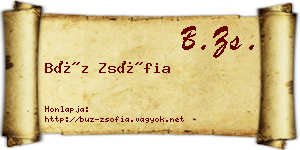 Búz Zsófia névjegykártya