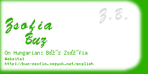 zsofia buz business card